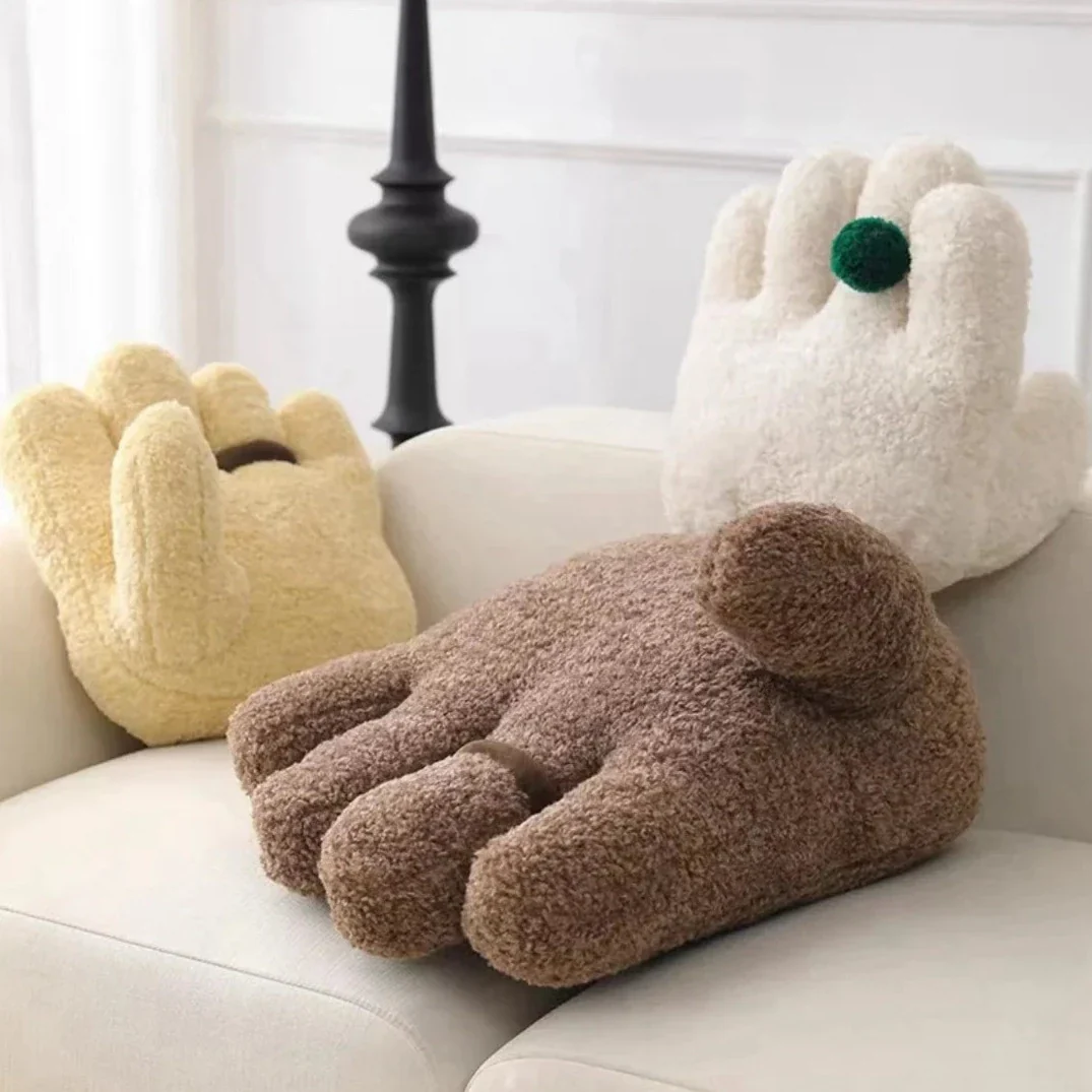 Fluffy Hand Cushions with Ring - Image 2
