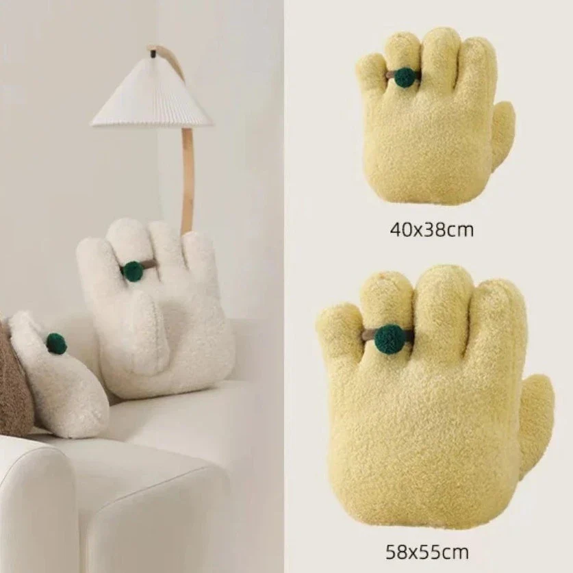 Fluffy Hand Cushions with Ring - Image 3