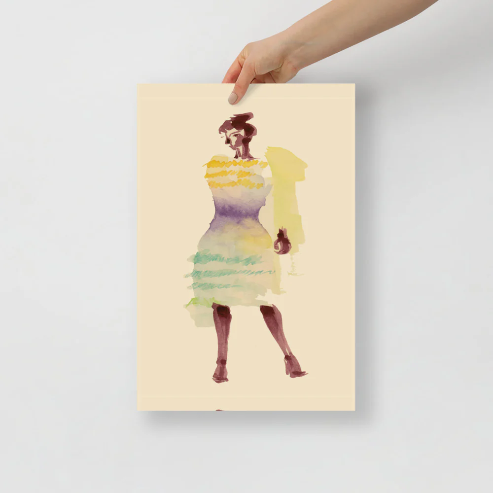 Frill Fluffy Dress Wall Art - Image 3