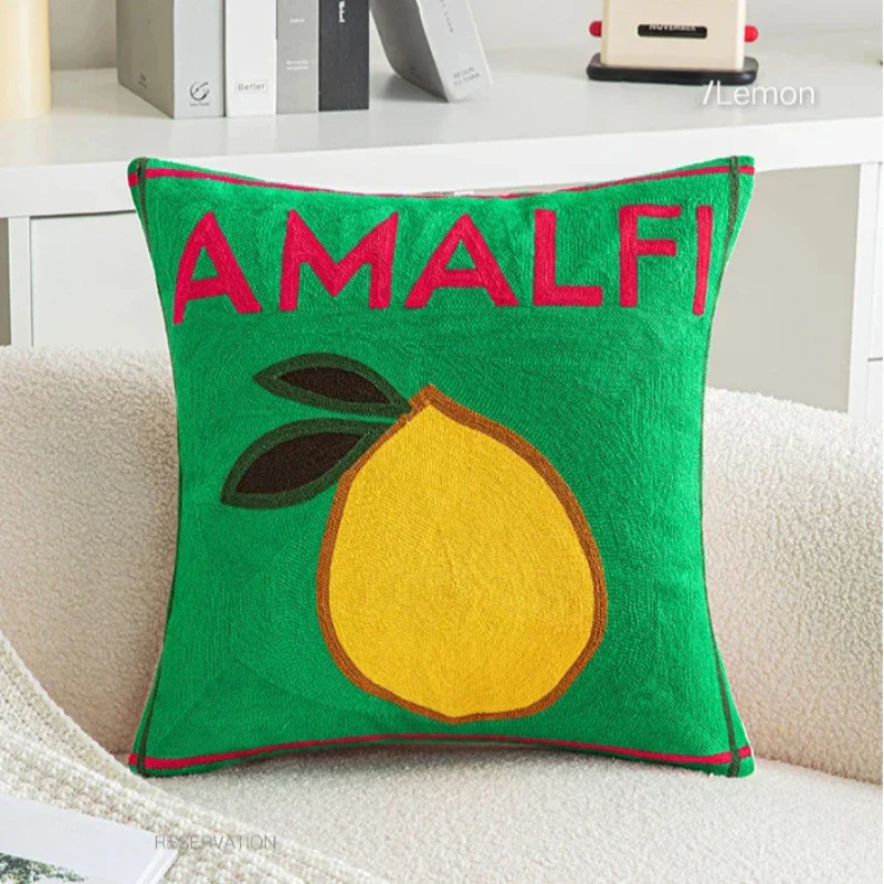 Fruit Embroidered Cushion Cover - Image 7
