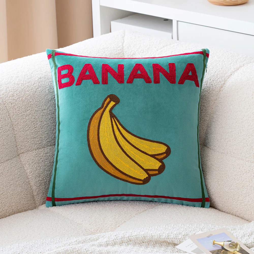Fruit Embroidered Cushion Cover - Image 8