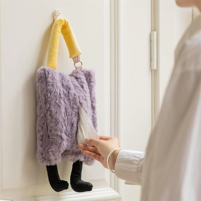 Furry Colourful Tissue Holder - Image 3