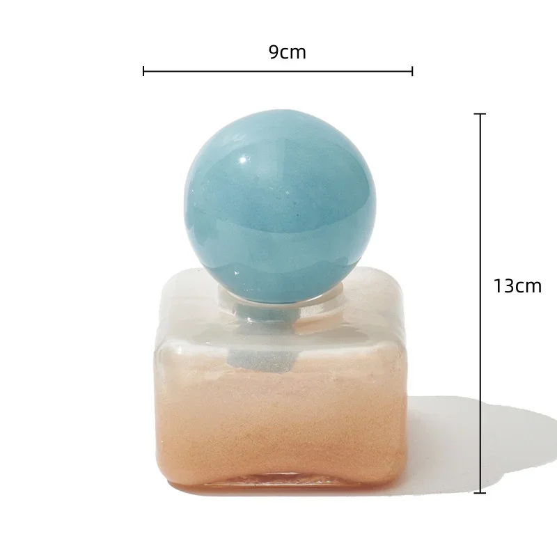 Geometric Sphere Glass Vase with Lid - Image 5