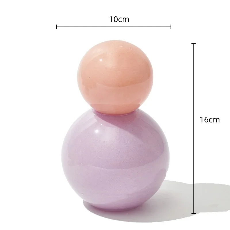 Geometric Sphere Glass Vase with Lid - Image 8