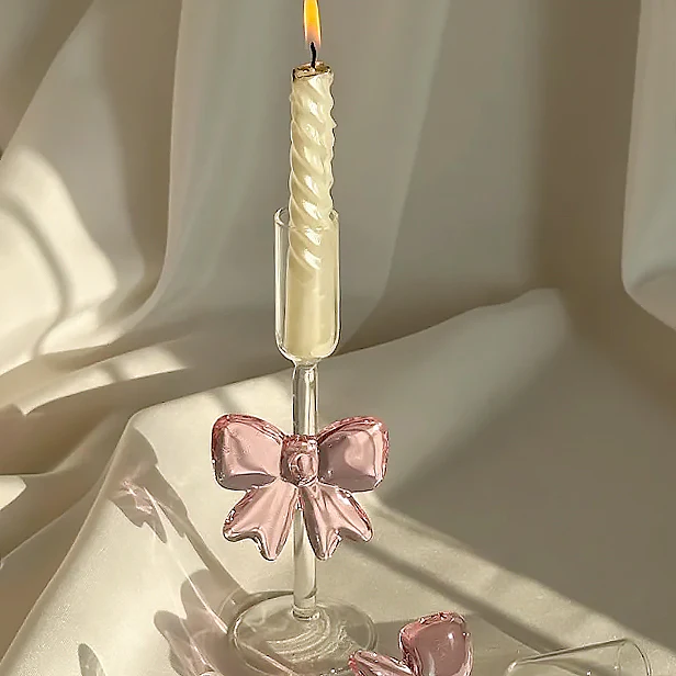 Glass Bow Candleholder - Image 2