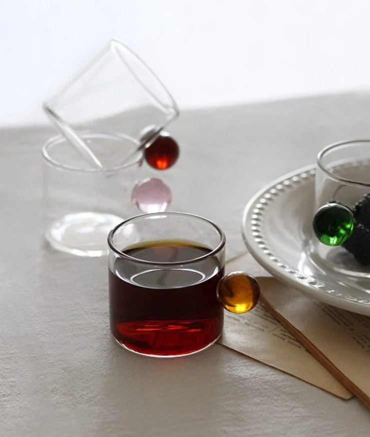 Globe Handle Glass Espresso Cup - Image 5