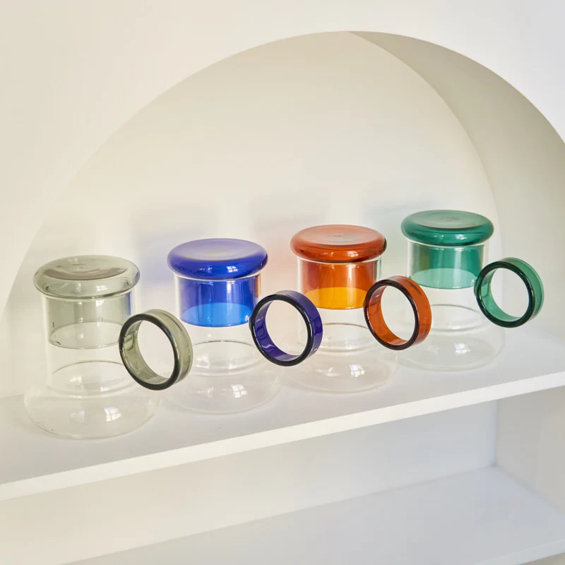 Glass Pitcher Jug + Cup Set