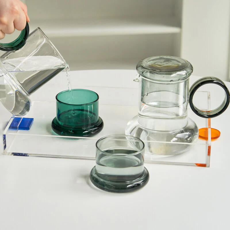 Glass Pitcher Jug + Cup Set - Image 10