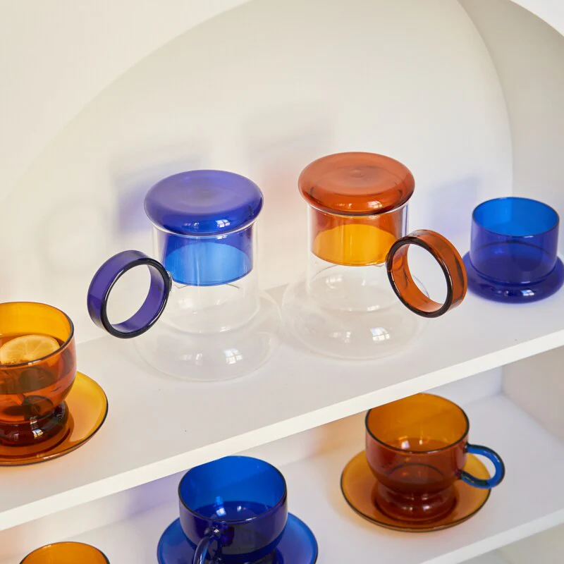 Glass Pitcher Jug + Cup Set - Image 4