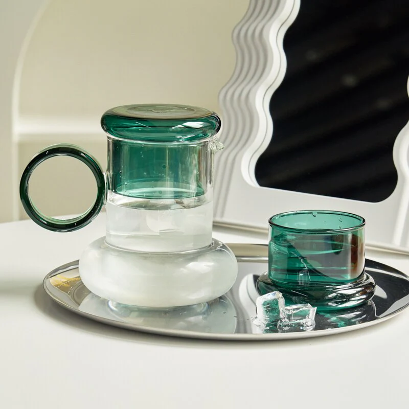 Glass Pitcher Jug + Cup Set - Image 8