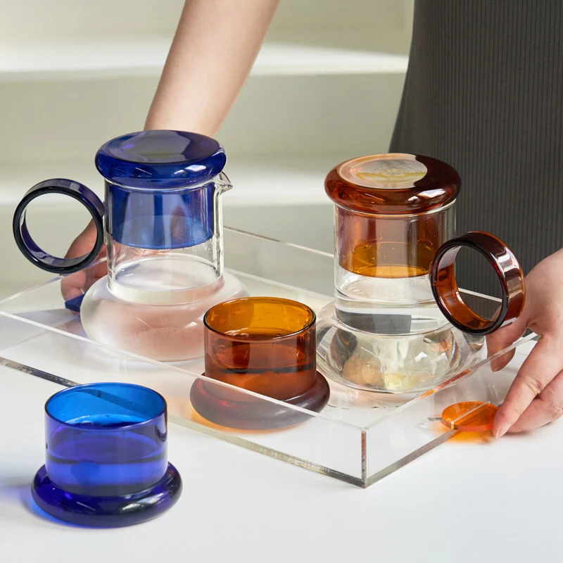 Glass Pitcher Jug + Cup Set - Image 9