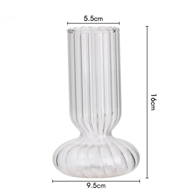 Glass Striped Cylinder Vase - Image 6