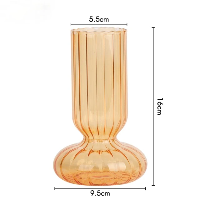 Glass Striped Cylinder Vase - Image 8