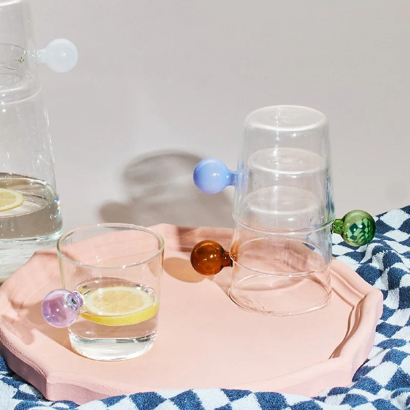 Globe Handle Glass Cup - Image 5