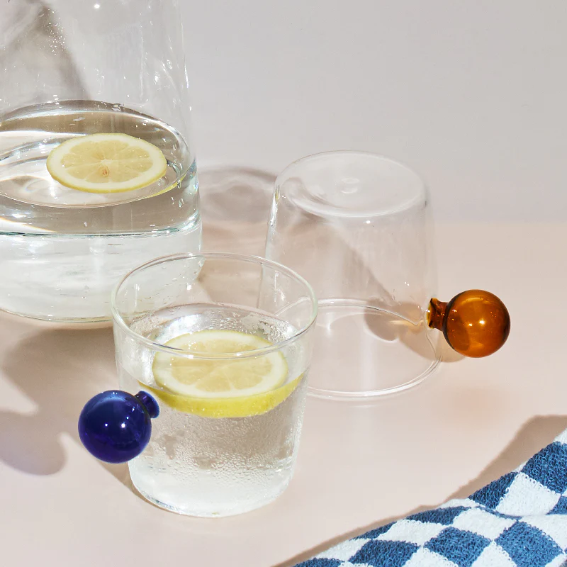 Globe Handle Glass Cup - Image 6
