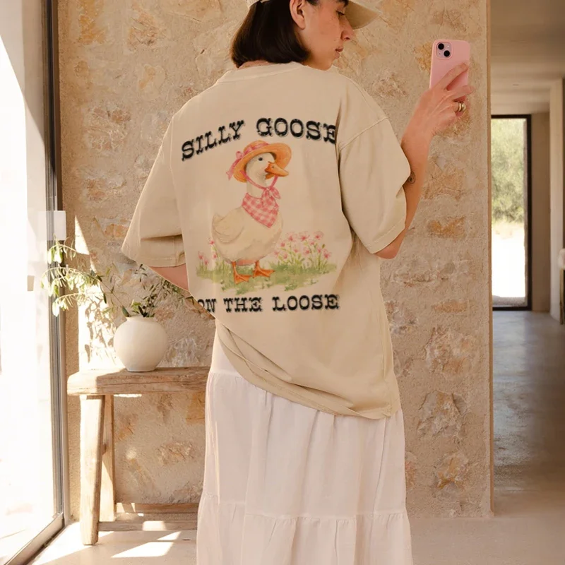 Goose Fairytale Graphic T-Shirt – Cute Storybook Tee