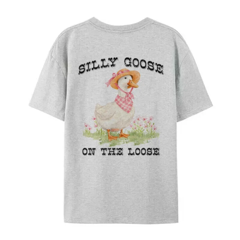 Goose Fairytale Graphic T-Shirt – Cute Storybook Tee - Image 4