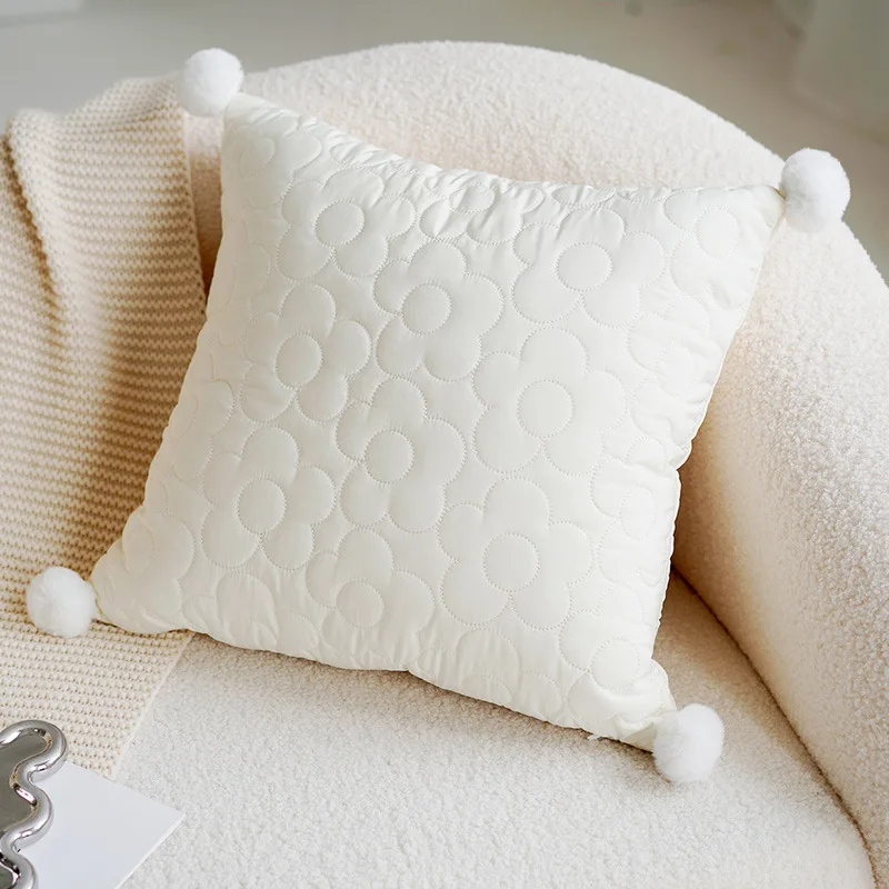 Green & Pink Tulip Embroidered Pillow Cover - Image 10