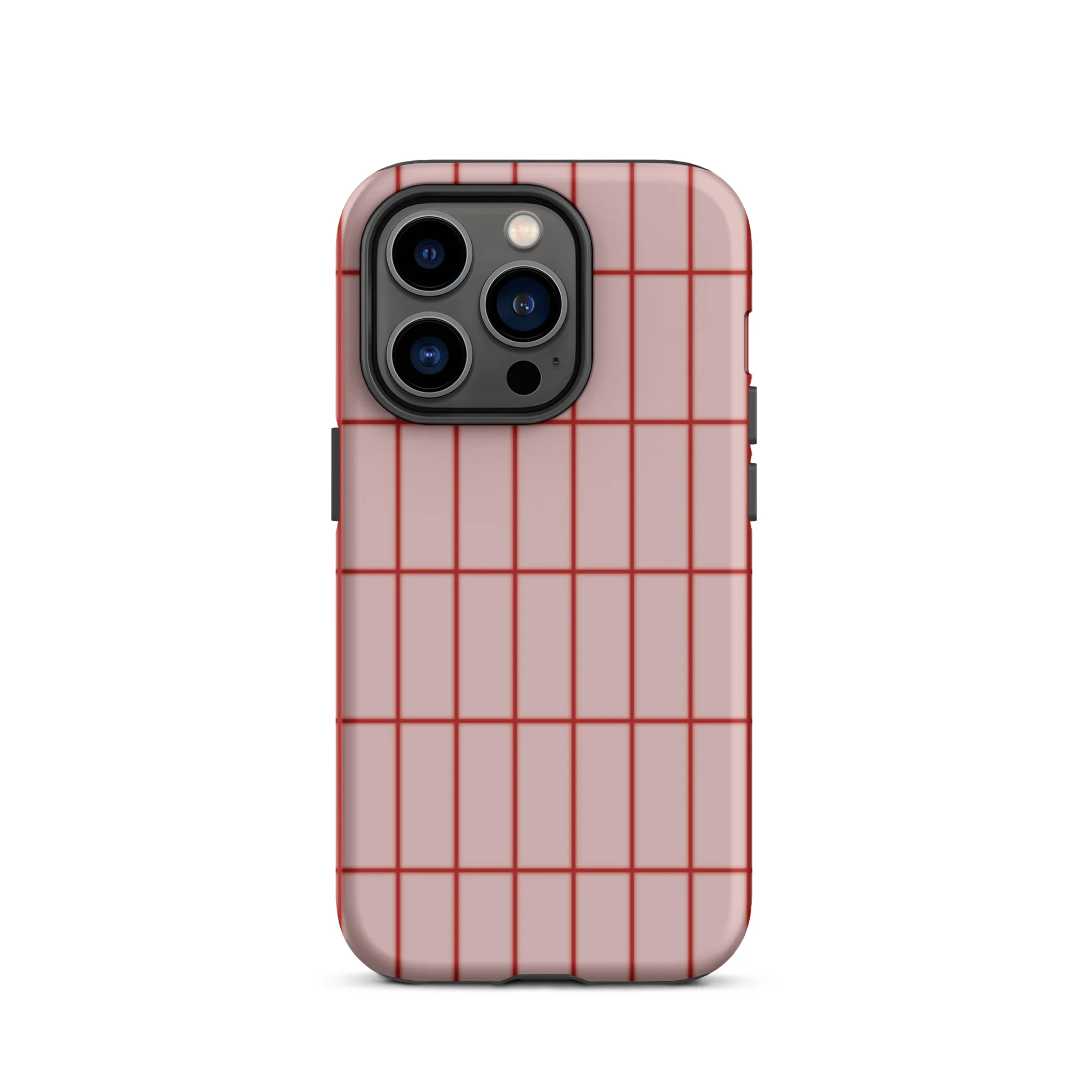 Grid iPhone® Case - Red - Image 14