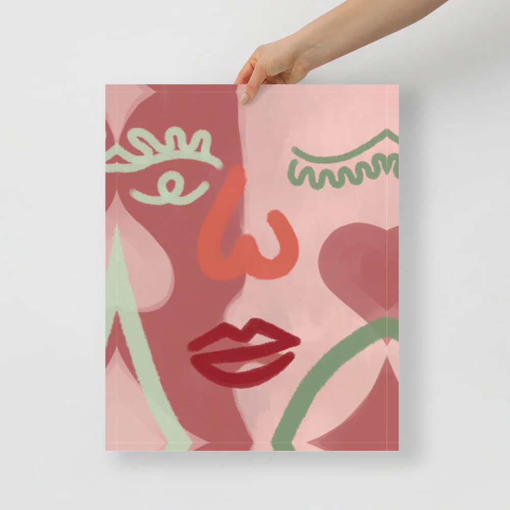 Heart Nose Face Wall Art