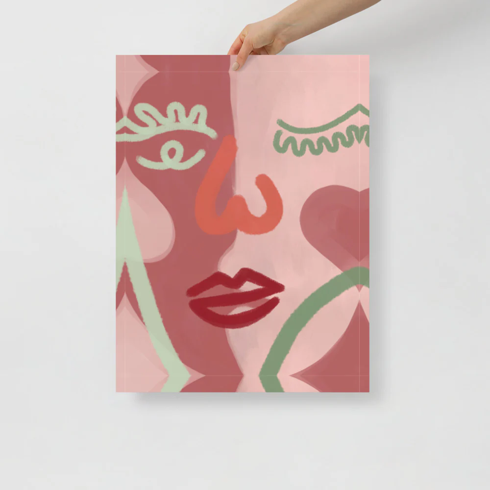 Heart Nose Face Wall Art - Image 10