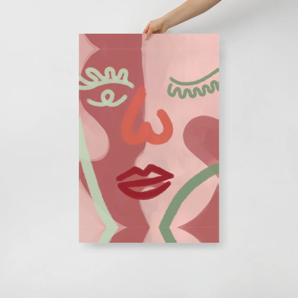 Heart Nose Face Wall Art - Image 11