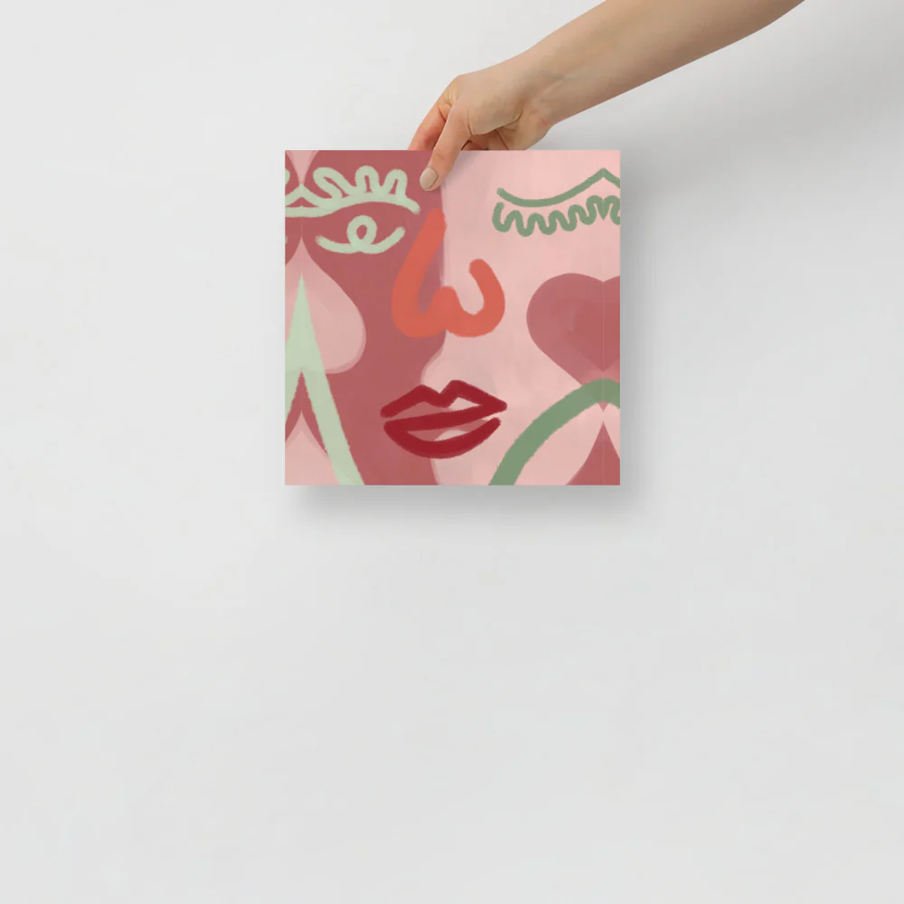 Heart Nose Face Wall Art - Image 3