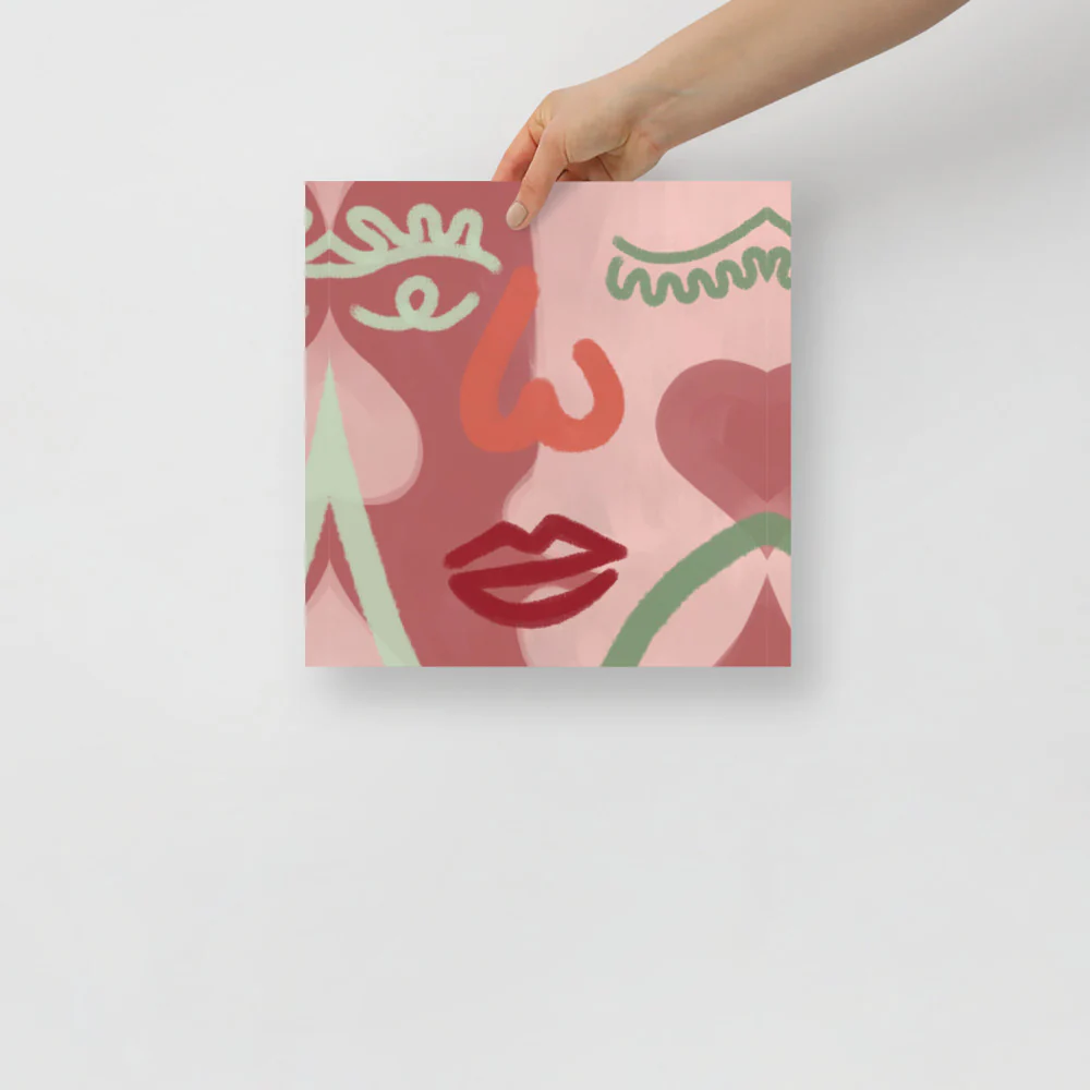 Heart Nose Face Wall Art - Image 4