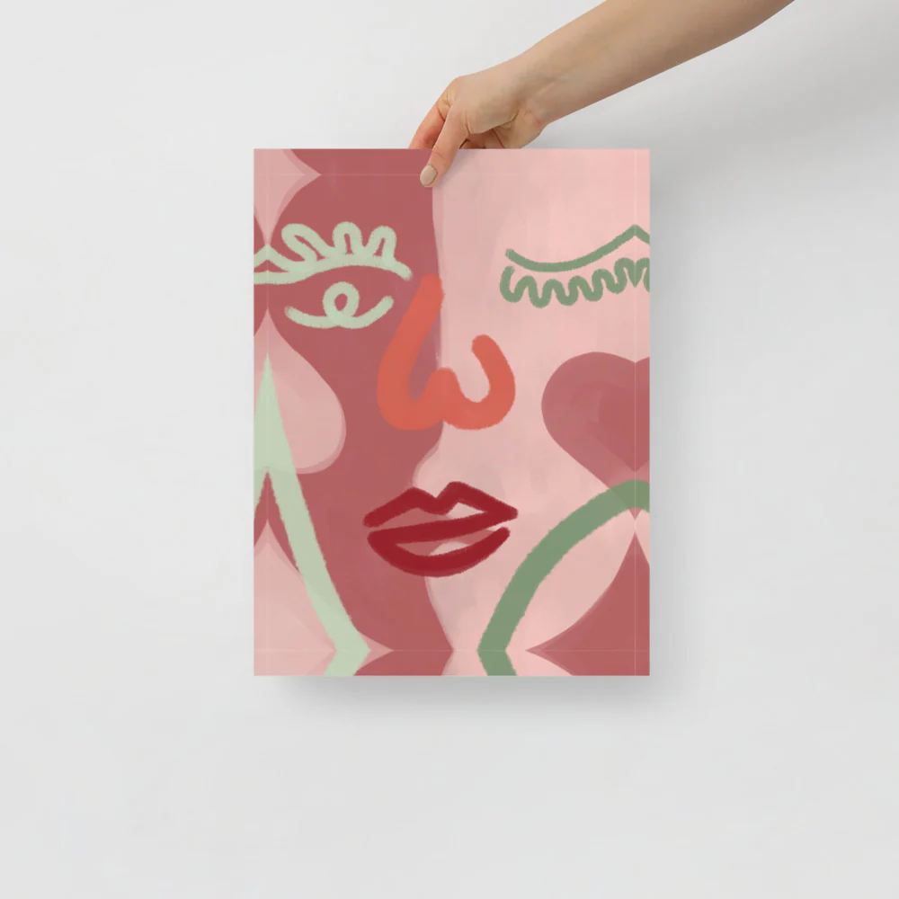 Heart Nose Face Wall Art - Image 5