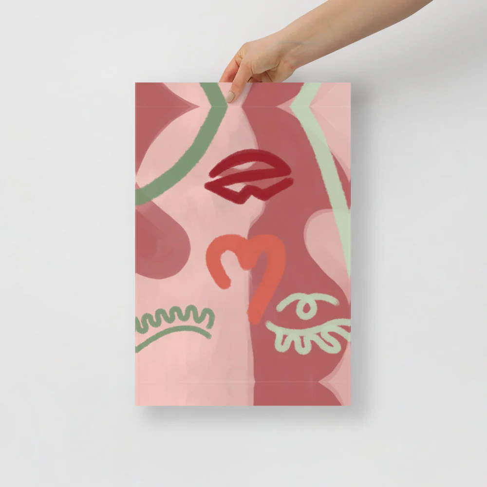 Heart Nose Face Wall Art - Image 6