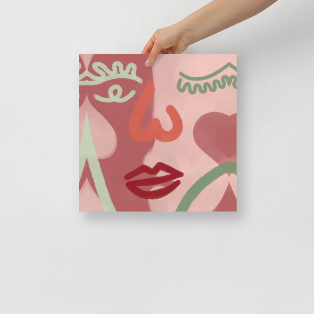 Heart Nose Face Wall Art - Image 7