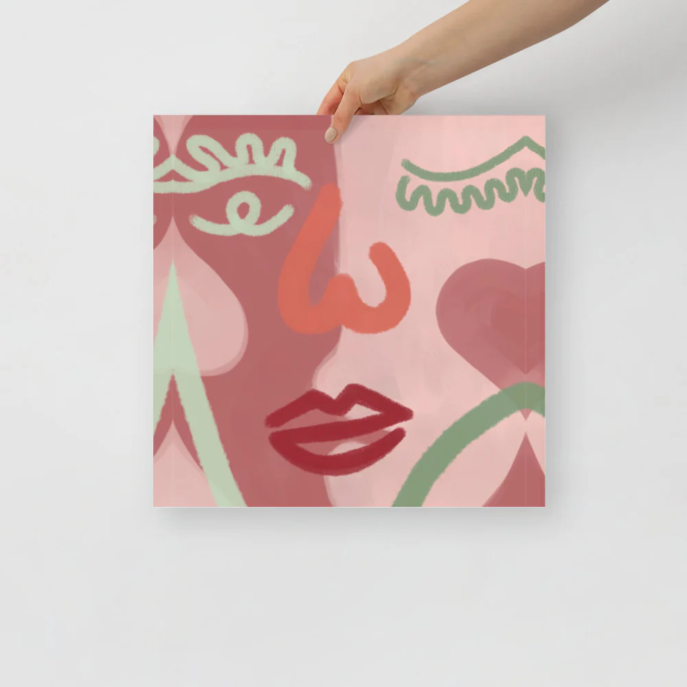 Heart Nose Face Wall Art - Image 8