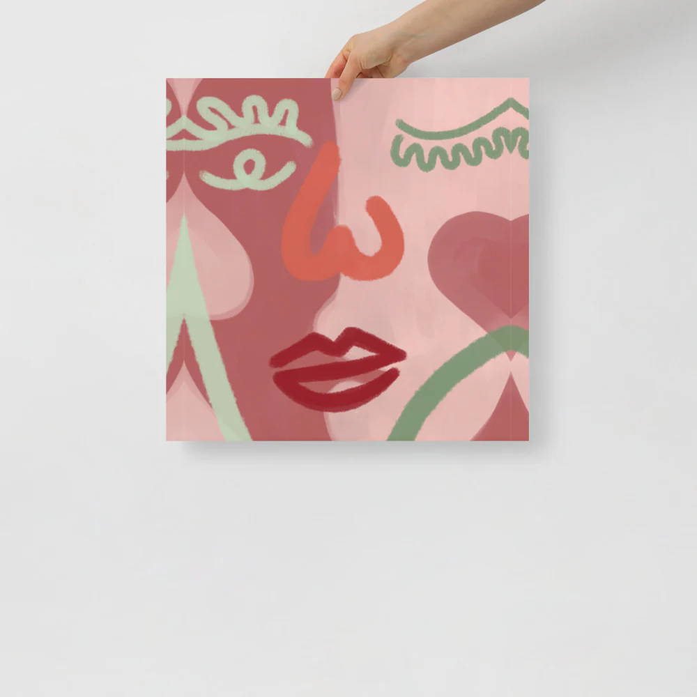 Heart Nose Face Wall Art - Image 9