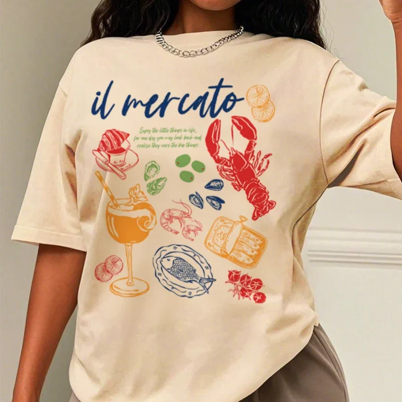Il Mercato Italian Market T-Shirt – Retro Italian Foodie Graphic Tee