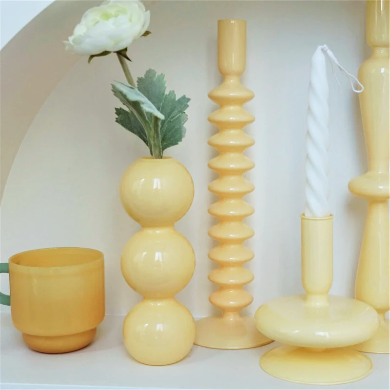 Ivory Glass Candleholder - Image 3