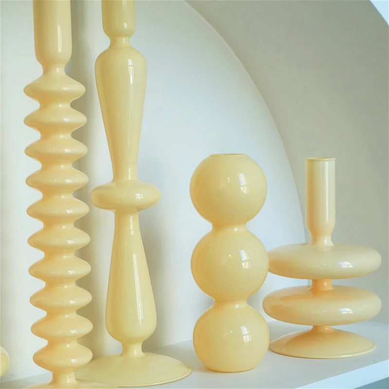 Ivory Glass Candleholder - Image 4
