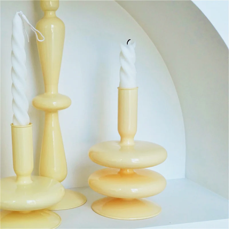 Ivory Glass Candleholder - Image 5