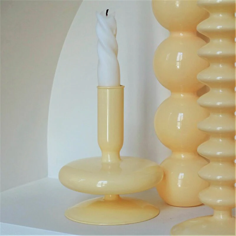 Ivory Glass Candleholder - Image 6