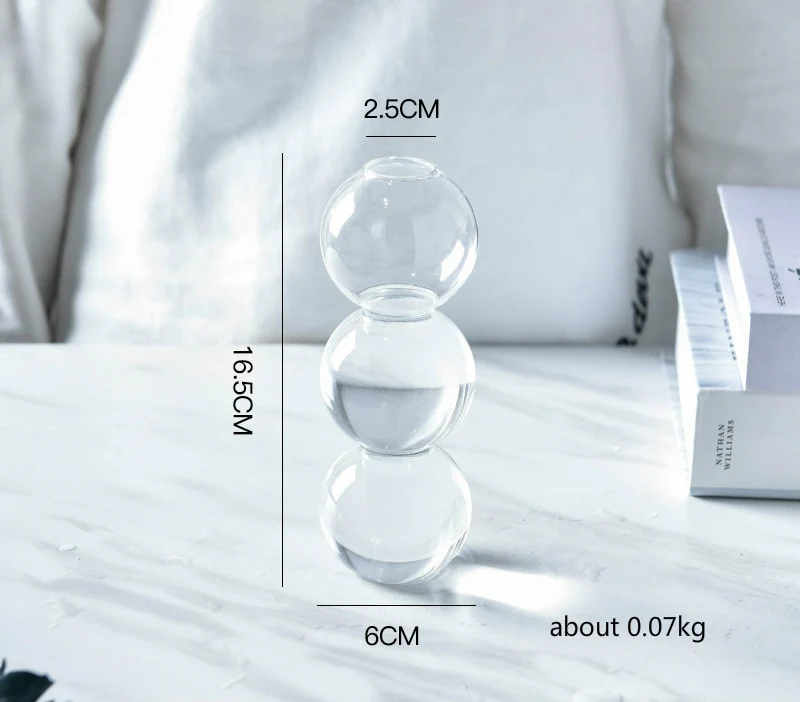 Layered Globe Glass Vase - Image 6
