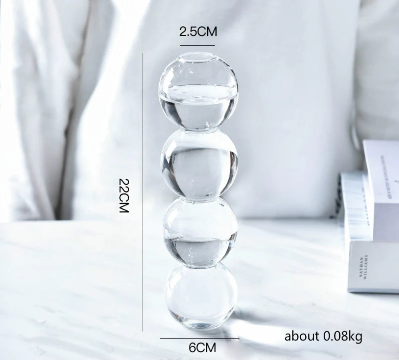 Layered Globe Glass Vase - Image 7