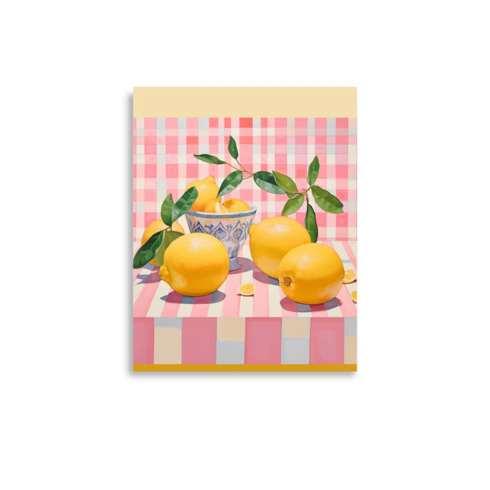 Lemons on the pink table - Image 2