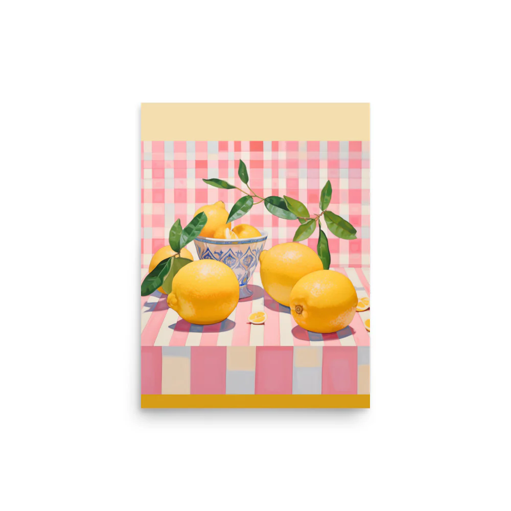 Lemons on the pink table - Image 3