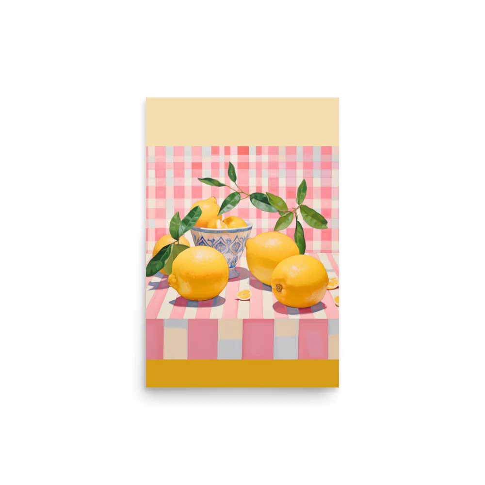 Lemons on the pink table - Image 4