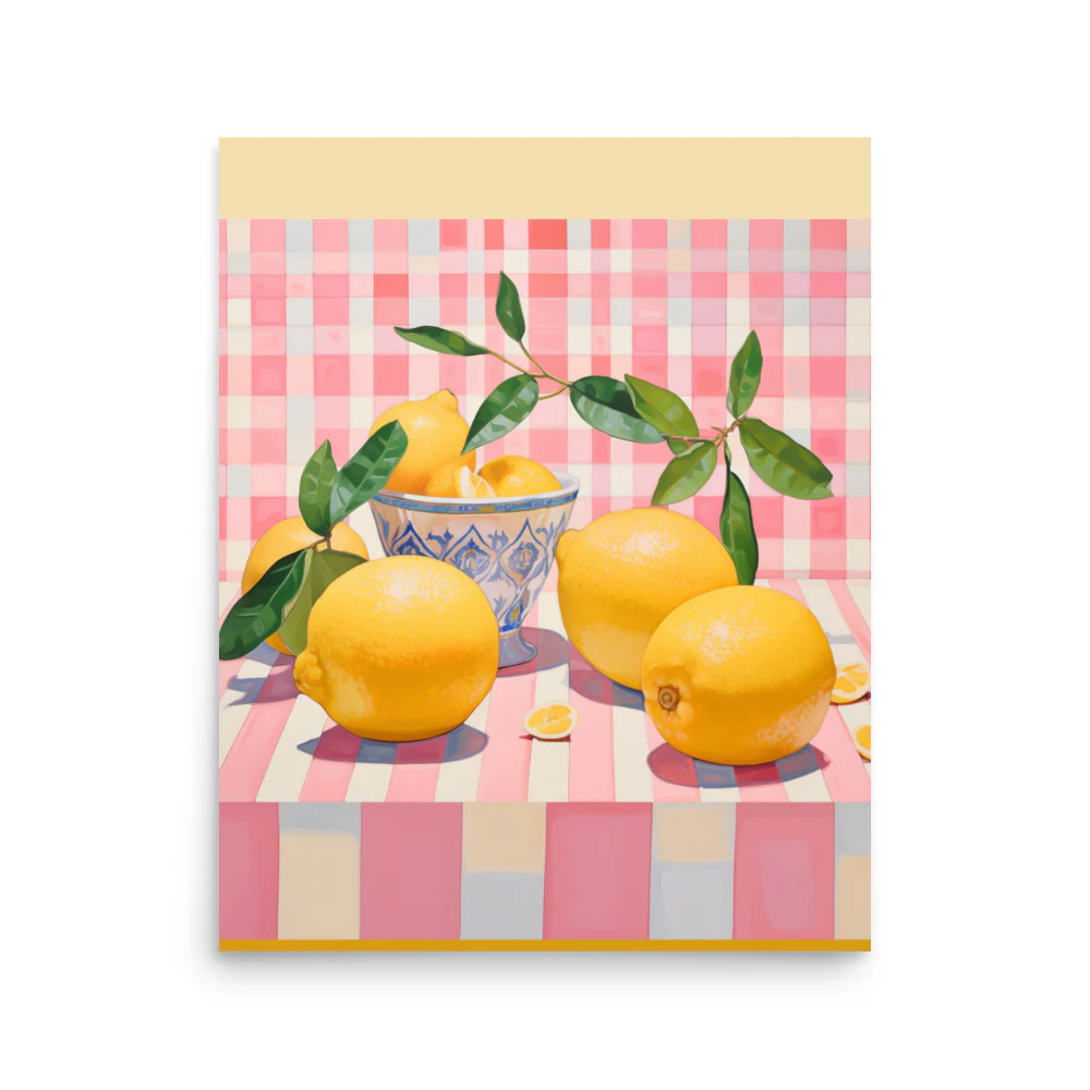 Lemons on the pink table - Image 5