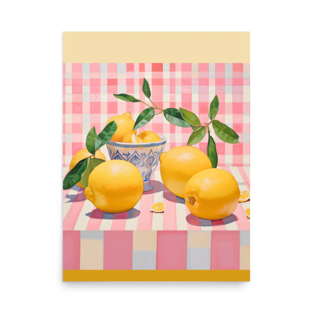 Lemons on the pink table - Image 6