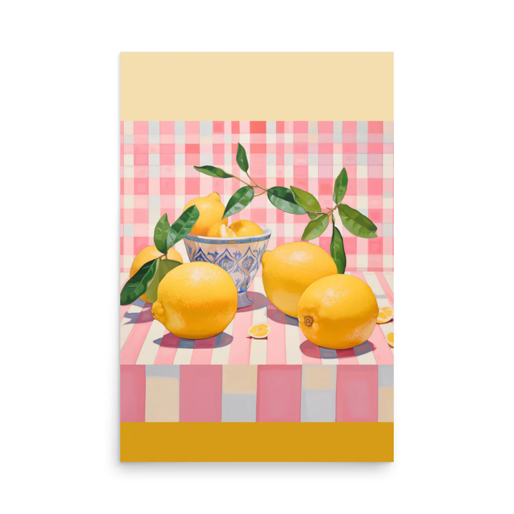 Lemons on the pink table - Image 7