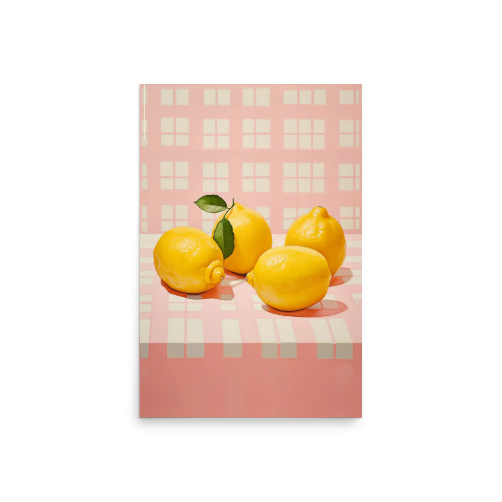 Lemons on the pink table