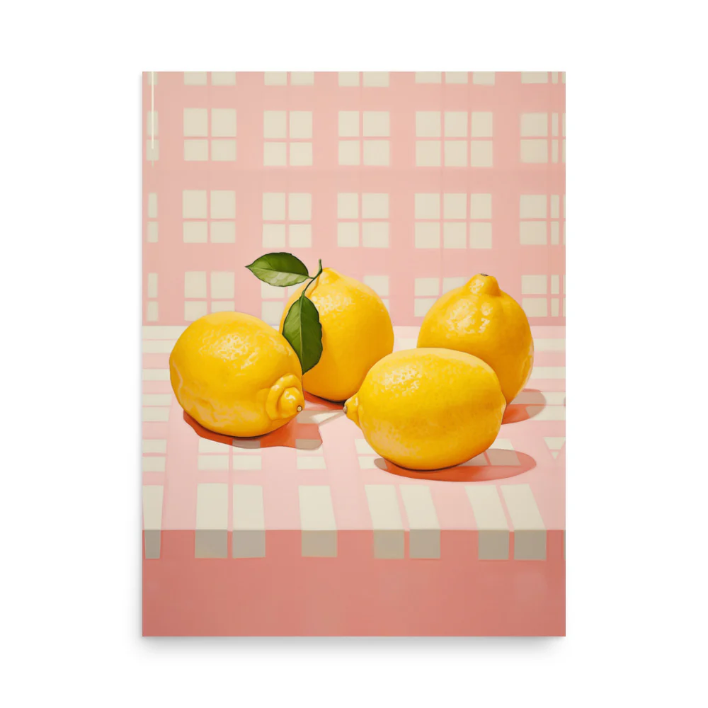 Lemons on the pink table - Image 6