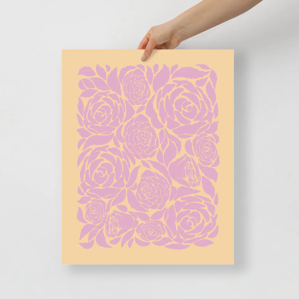 Lilac Roses Wall Art