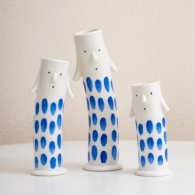 Lovely Cartoon Figures Ceramic Vase